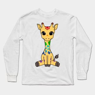 Rainbow Pride Giraffe Long Sleeve T-Shirt